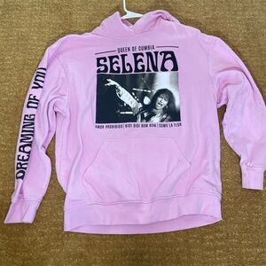 Selena Quintanilla Queen Of Cumbia Official Licensed Size L Pink Hoodie